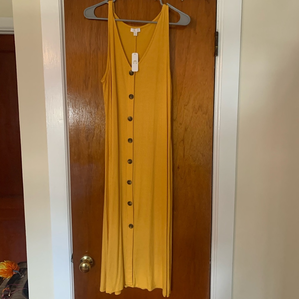 Mustard Yellow Midi dress - brand new